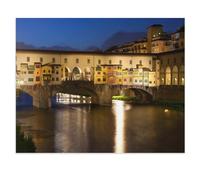 Jigsaw Puzzle 1000 Pieces，Ponte Vecchio Bridge at Night Florence Italy，Paper Children Toys Decompression Game（50x70cm）-Y18