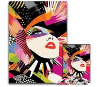 Jigsaw Puzzle 1000 Pieces Pop Art Fashion Illustration Puzzles for Adults Perfect Faor Family Gatherings Birthdays Holidays 1000 PCS(38x26cm)
