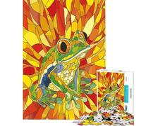 Jigsaw Puzzle 1000 Pieces Pop Art Frog Cubism Style Jigsaws for Adults Relax Games Analysis And Logic Deal As Gifts for The Whole Family (Size 38x52cm)