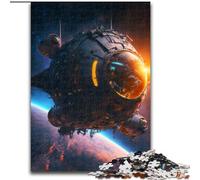 Jigsaw Puzzle 1000 Pieces Post Apocalyptic Spaceship Impossible Jigsaw Puzzles for Adults size 50x75cm Ideal for Lover, Perfect Christmas, New Year, Valentine's Gift