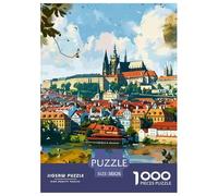 Jigsaw Puzzle 1000 Pieces Prague Castle Puzzles 38x26cm/1000pcs Gift For Kids Stress Reliever Family Game DIY Cardboard