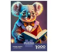 Jigsaw Puzzle 1000 Pieces Professor Koala Adult Jigsaw Puzzle Brain Teaser Game Staycation Kill Time Deal As Gifts for The Whole Family 52x38cm/1000pcs