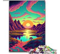 Jigsaw Puzzle 1000 Pieces Psychedelic Nature Jigsaws 1000 Pieces for Adults Perfect for Teenager & Families, Ideal Size 50X75CM