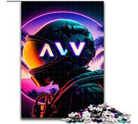 Jigsaw Puzzle 1000 Pieces Punk Astronaut Made of Wood, Unique DIY Home Decor Gift Idea 50x75cm for Teenager & Families, Perfect DIY Decor & Brain-Teasing Challenge