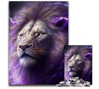 Jigsaw Puzzle 1000 Pieces Purple Lion Impossible Jigsaw Puzzles for Adults Perfect for Halloween, Christmas, Birthday Gift 50x75CM/19.68x29.52inch