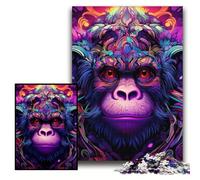 Jigsaw Puzzle 1000 Pieces Purple Monkey cardboard Jigsaw Puzzles for Adults Size 26x38cm for Birthdays And Holidays