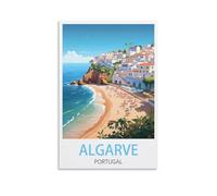 Jigsaw Puzzle 1000 Pieces Puzzles for Adults，Algarve Portugal Posters Challenging Puzzles Hard Puzzle for Family Decorations 38x26cm