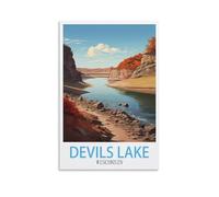 Jigsaw Puzzle 1000 Pieces Puzzles for Adults Devils Lake Wisconsin Challenging Puzzles Hard Puzzle for Family Decorations 26x38cm