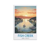Jigsaw Puzzle 1000 Pieces Puzzles for Adults Fish Creek Door County Challenging Puzzles Hard Puzzle for Family Decorations 26x38cm