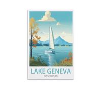 Jigsaw Puzzle 1000 Pieces Puzzles for Adults Lake Geneva Wisconsin Challenging Puzzles Hard Puzzle for Family Decorations 26x38cm