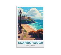 Jigsaw Puzzle 1000 Pieces Puzzles for Adults Scarborough England Poster Challenging Puzzles Hard Puzzle for Family Decorations 50x70CM