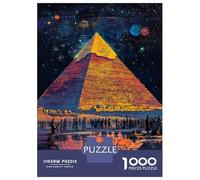 Jigsaw Puzzle 1000 Pieces Pyramid in Cosmos -2 Puzzles for Adults Toy Wall Decor Hand Speed Race Deal As Gifts for The Whole Family 38x26cm/1000pcs
