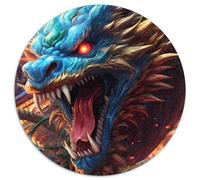 Jigsaw Puzzle 1000 Pieces Raging Dragon Cardboard Jigsaw Puzzles for Adults for Holidays & Birthdays (67.5x67.5cm)
