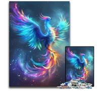 Jigsaw Puzzle 1000 Pieces Rainbow Phoenix Wooden Puzzles Challenging Brain Teaser Family Activity Home Decor 1000 PCS(75x50cm)
