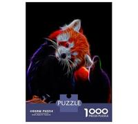 Jigsaw Puzzle 1000 Pieces Red Panda Fractal Jigsaws for Adults Brain Teaser Game Improve Memory Deal As Gifts for The Whole Family 52x38cm/1000pcs