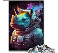 Jigsaw Puzzle 1000 Pieces Rhino Legend Made of Wood, High-Difficulty Brain Teaser for Teenagers 50x75cm An for Christmas Or Birthdays