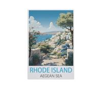 Jigsaw Puzzle 1000 Pieces，Rhode Island Aegean Sea，Paper Children Toys Decompression Game（38x26cm）-FW37
