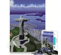 Jigsaw Puzzle 1000 Pieces Rio De Janeiro Accurate Joint Fun Mind Exercise Toy Peace Time Play Christmas Art Piece (38x26cm)