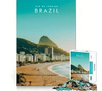 Jigsaw Puzzle 1000 Pieces Rio De Janeiro Brazil Accurate Joint Fun Mind Exercise Toy Peace Time Play Christmas Art Piece (38x26cm)