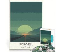 Jigsaw Puzzle 1000 Pieces Roswell NM, Educational Games, Decompressing Intellectual, Suitable for Desktop Decoration 50x75cm