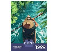 Jigsaw Puzzle 1000 Pieces Rowing Through Bamboo Puzzles for Adults Toy Wall Decor Hand Speed Race Deal As Gifts for The Whole Family 38x26cm/1000pcs