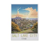 Jigsaw Puzzle 1000 Pieces，Salt Lake City Utah，Paper Children Toys Decompression Game（50x70cm）-FL57