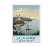 Jigsaw Puzzle 1000 Pieces，Salvador Vintage Travel Poster，Wood Children Toys Decompression Game（75x50cm）-AL94