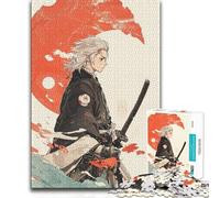 Jigsaw Puzzle 1000 Pieces Samurai Boy Tough Challenge Anti-Stress Toys Suitable for Ages 14 And Up (size 38x26cm)