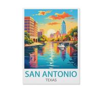 Jigsaw Puzzle 1000 Pieces,San Antonio Texas,Paper Adult Toys Decompression Game-T78-38x52cm