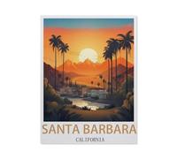 Jigsaw Puzzle 1000 Pieces,Santa Barbara Sunset California,Paper Adult Toys Decompression Game(38x26cm)-EU31