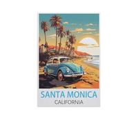 Jigsaw Puzzle 1000 Pieces,Santa Monica California,Paper Children Toys Decompression Game(50x70cm)-FT37