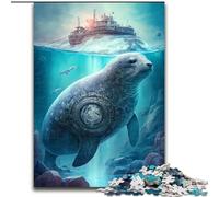 Jigsaw Puzzle 1000 Pieces Seal Imaginary Creatures Impossible Jigsaw Puzzles for Adults size 26x38cm Ideal for Lover, Perfect Christmas, New Year, Valentine's Gift