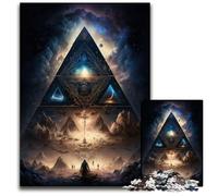 Jigsaw Puzzle 1000 Pieces Secrets of Pyramid Difficult Puzzles for Adults Educational Activity for Cognitive Skills Cognitive Skill Improvement 50x75CM/19.68x29.52inch