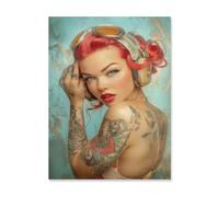 Jigsaw Puzzle 1000 Pieces，Sexy pin-up Girls，Wood Children Toys Decompression Game（75x50cm）-AO1
