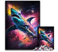 Jigsaw Puzzle 1000 Pieces Shark Supernatural Difficult Puzzles for Adults Educational Activity for Cognitive Skills Cognitive Skill Improvement 50x75CM/19.68x29.52inch