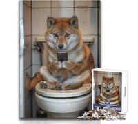 Jigsaw Puzzle 1000 Pieces Shiba Phone Addicted Toys Educational Games Analysis And Logic Secret Santa Gifts Size 50x75cm