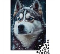 Jigsaw Puzzle 1000 Pieces Siberian Husky Portrait Jigsaw 52x38cm/1000pcs Gift For Kids Stress Reliever Family Game DIY Cardboard