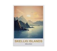 Jigsaw Puzzle 1000 Pieces,Skellig Islands Ireland,Paper Children Toys Decompression Game(38x26cm)-DI36