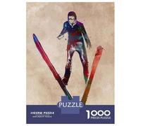 Jigsaw Puzzle 1000 Pieces Ski Jumping Jigsaws for Adults Brain Teaser Game Improve Memory Deal As Gifts for The Whole Family 38x26cm/1000pcs