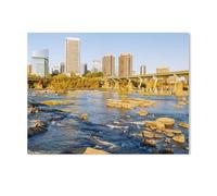 Jigsaw Puzzle 1000 Pieces，Skyline of Richmond from the James River，Large Family Puzzle Game Artwork for Adults Teens（75x50cm）-Y63