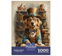 Jigsaw Puzzle 1000 Pieces Smart Golden Retriever Dog Puzzles for Adults Toy Wall Decor Hand Speed Race Deal As Gifts for The Whole Family 38x26cm/1000pcs