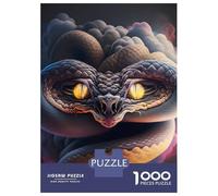Jigsaw Puzzle 1000 Pieces Snake in Smoke Jigsaws for Adults Brain Teaser Game Improve Memory Deal As Gifts for The Whole Family 52x38cm/1000pcs