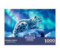 Jigsaw Puzzle 1000 Pieces Snow Leopard Jigsaw 38x26cm/1000pcs Toy for Adults And Kids Animal Challenging Creative Educational Games DIY Cardboard