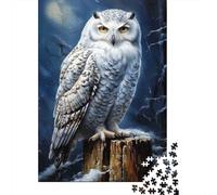 Jigsaw Puzzle 1000 Pieces Snowy Owl Night Jigsaw 38x26cm/1000pcs Gift For Kids Challenging Creative Family Game DIY Cardboard