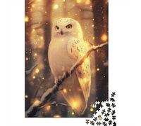 Jigsaw Puzzle 1000 Pieces Snowy Owl Night Jigsaw 38x26cm/1000pcs Toy for Adults And Kids Challenging Creative Family Game DIY Cardboard