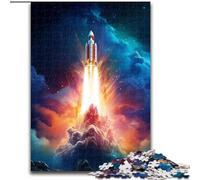 Jigsaw Puzzle 1000 Pieces Space Rocket Launching Colourful Jigsaw Puzzle Made of cardboard,Brain Challenge Gift, Educational Activity for Teenagers 1000pcs(26x38cm)