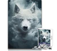 Jigsaw Puzzle 1000 Pieces Spectral White Wolf Toys Educational Games Analysis And Logic Secret Santa Gifts Size 38x26cm
