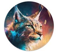 Jigsaw Puzzle 1000 Pieces Spirit Lynx Cardboard Puzzles Ideal for Family Fun, Relaxation 67.5x67.5cm