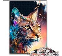 Jigsaw Puzzle 1000 Pieces Spirit Lynx cardboard Puzzles size 26x38cm Perfect for Christmas, Halloween, Easter, New Year