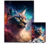 Jigsaw Puzzle 1000 Pieces Spirit Lynx Impossible Jigsaw Puzzles for Adults Perfect for Halloween, Christmas, Birthday Gift 26X38CM/10.23x14.96inch